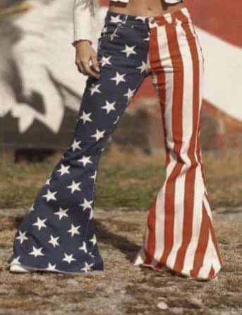 Patriotic Adult Flare Pants