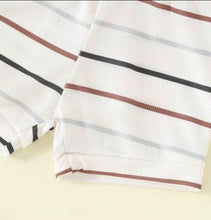 Load image into Gallery viewer, Ribbed Striped Shorts Set
