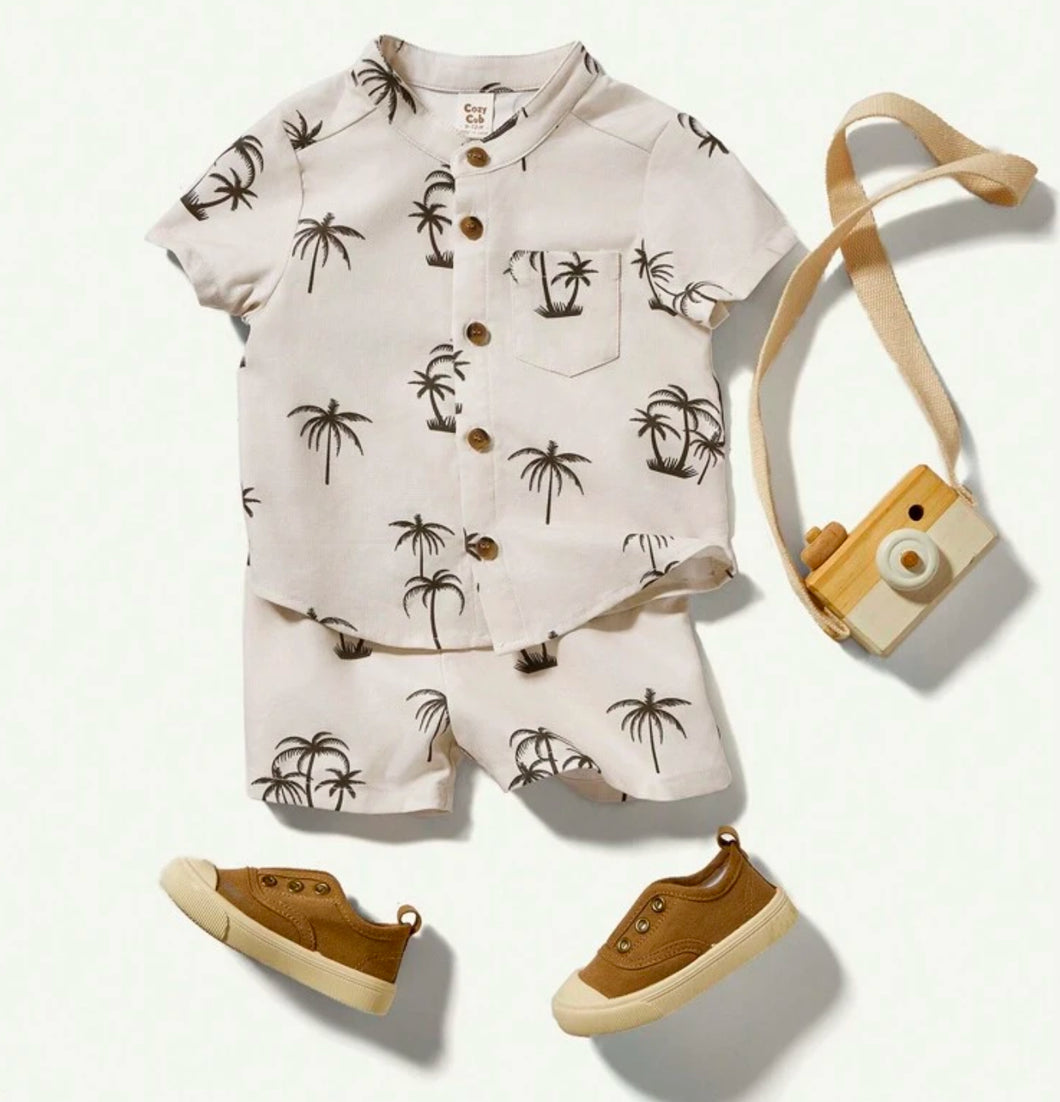 Palm Shorts Set