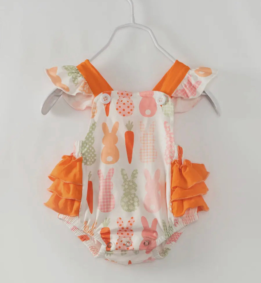 Easter Bunny Carrot Romper