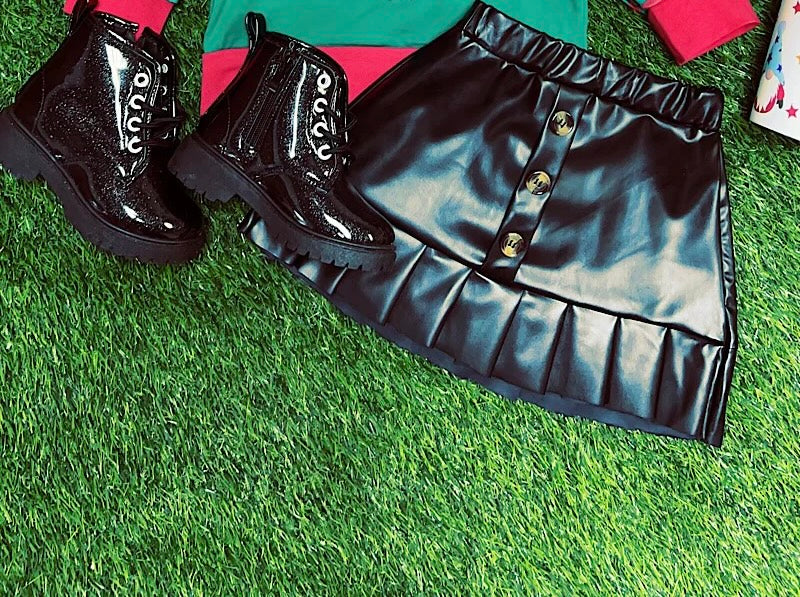 Faux Leather Skirt