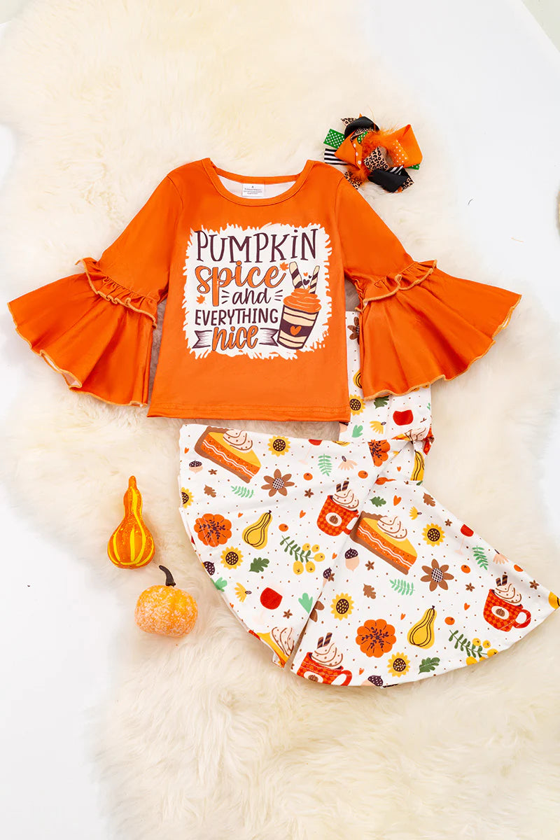 Pumpkin Spice Bellbottoms Set