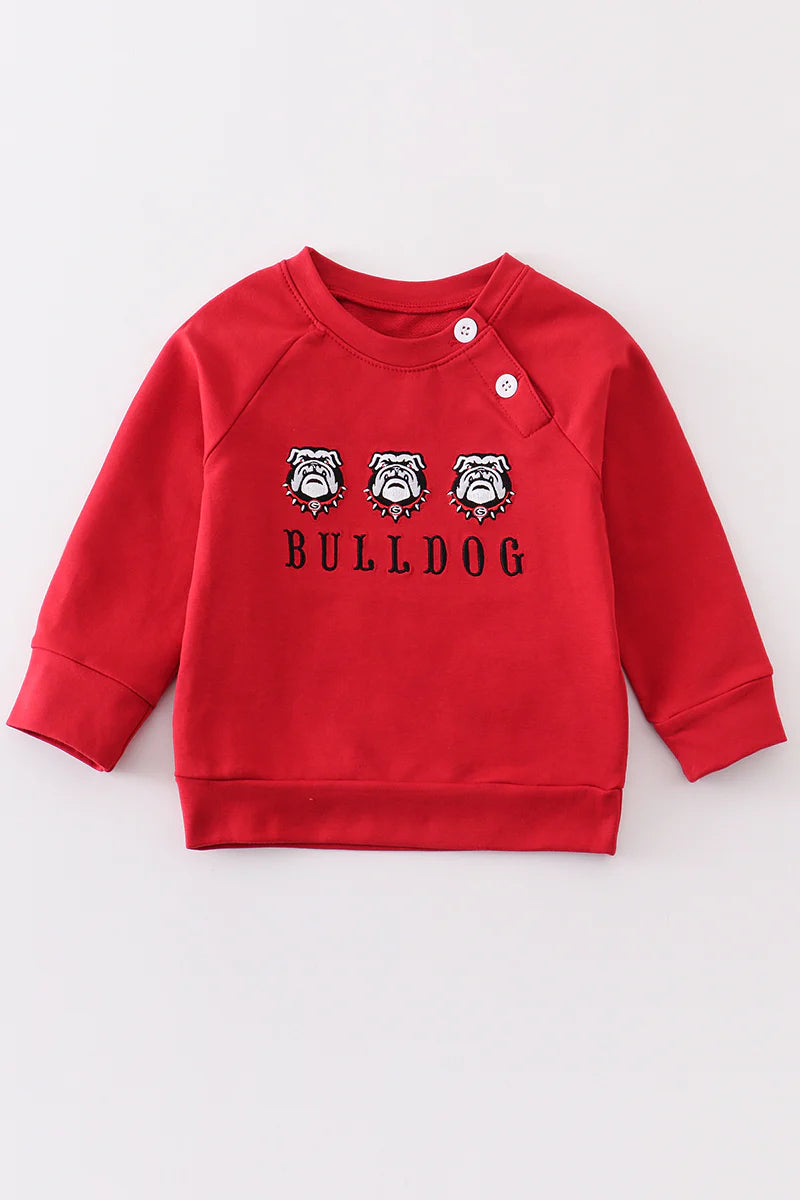 Bulldog Embroidery Sweatshirt