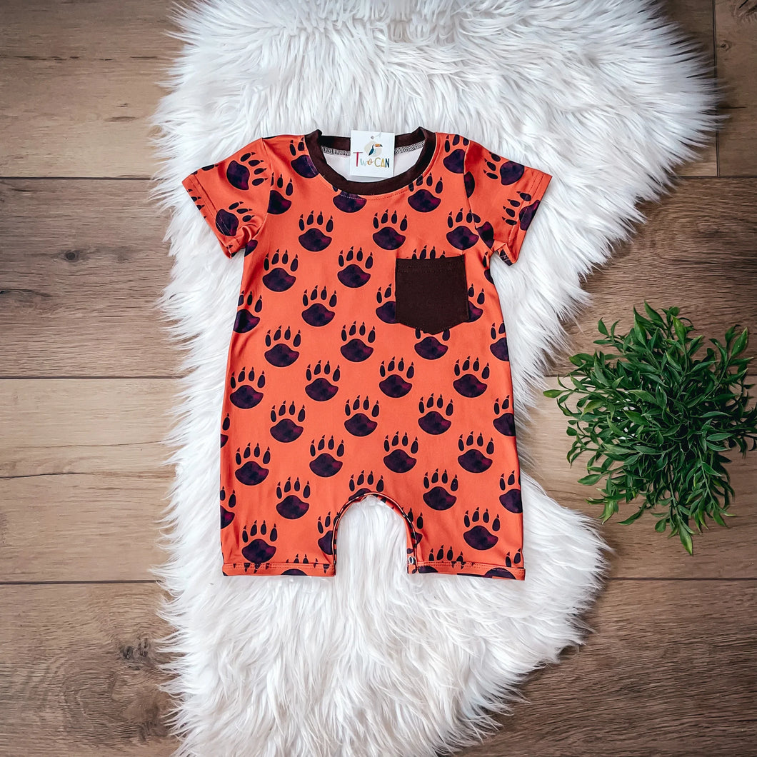 Paw Prints Romper