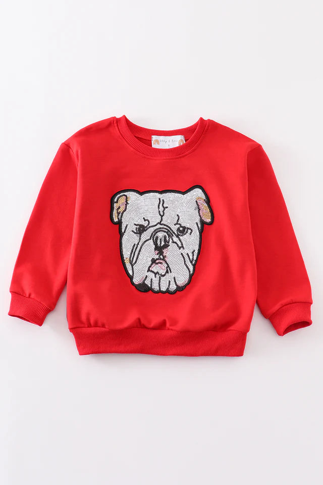 Bulldog Sequin Sweatshirt