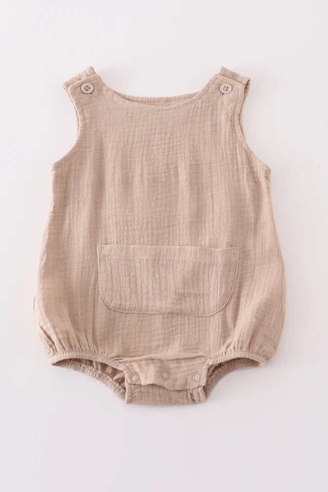 Beige / Sage Bubble Romper