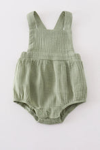 Load image into Gallery viewer, Sage Muslin Bubble Romper
