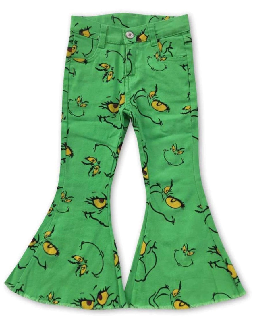 Grinch Denim Flares