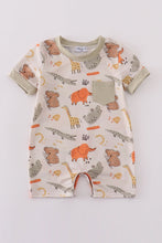 Load image into Gallery viewer, Animals Print Boy Romper
