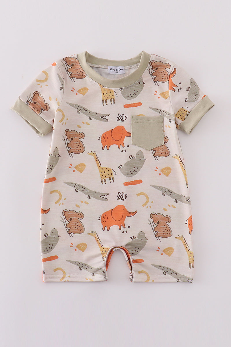 Animals Print Boy Romper