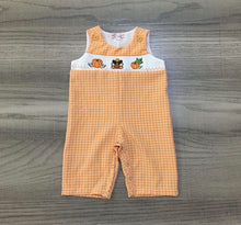 Load image into Gallery viewer, Turkey Smocked Romper
