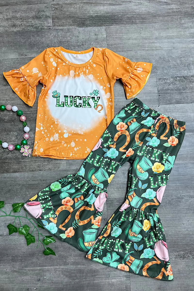 Lucky Yellow Bell Bottoms Set