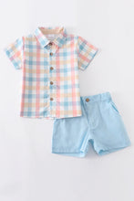 Load image into Gallery viewer, Multicolor Plaid Shorts Set
