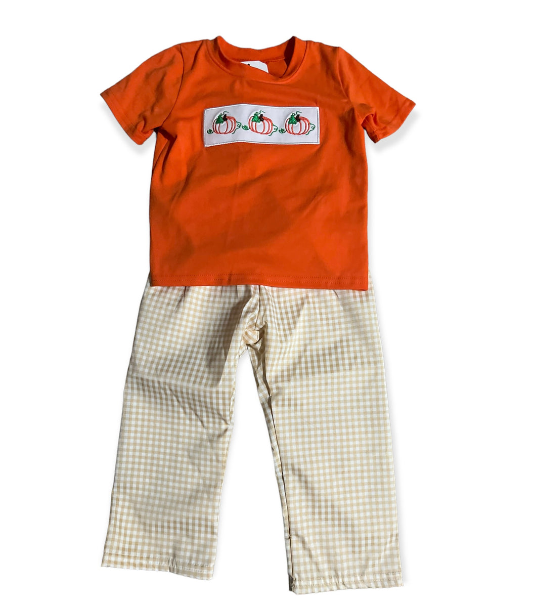 Orange Pumpkin Boy Set