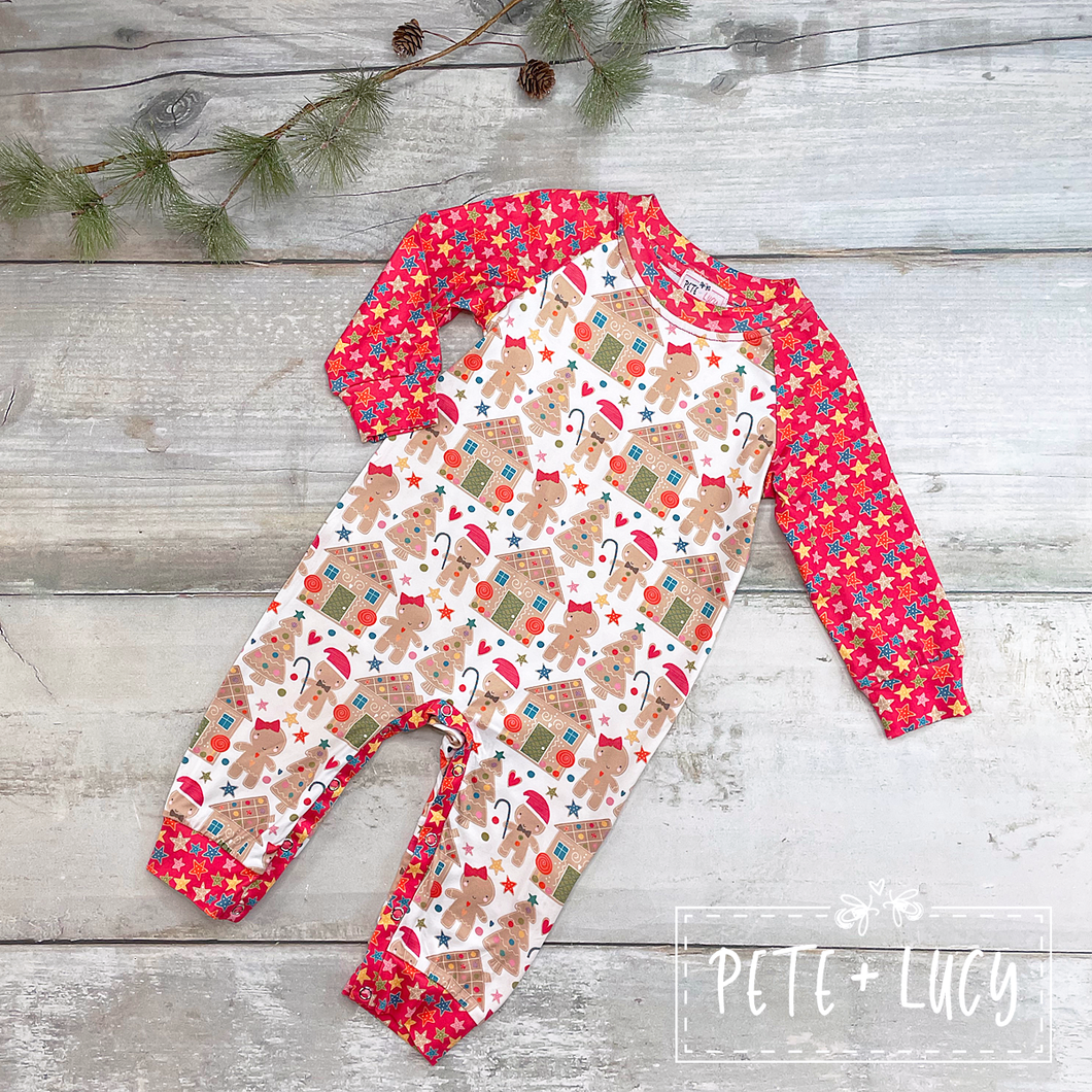 Gingerbread man Romper