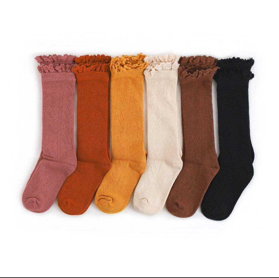 Fall Lace Knee High Sock