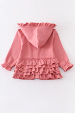 Load image into Gallery viewer, Pink Ruffle Button Dow Jacket
