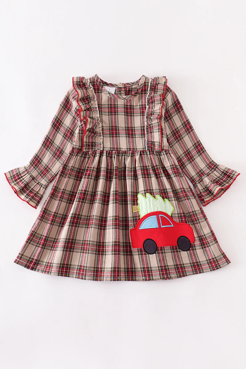 Plaid Christmas Car Dress