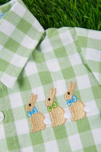 Load image into Gallery viewer, Checker Bunny Button up
