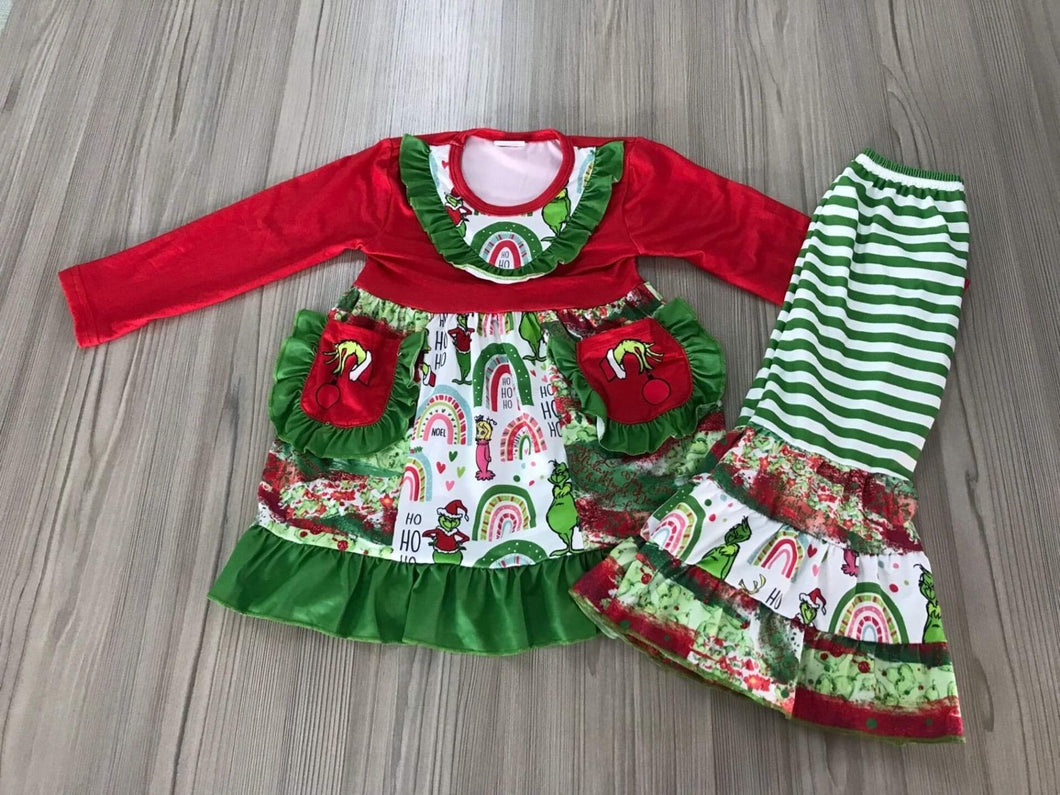 Grinch Bell Bottoms Set