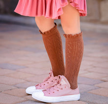 Load image into Gallery viewer, Fall Lace Knee High Sock
