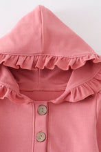 Load image into Gallery viewer, Pink Ruffle Button Dow Jacket
