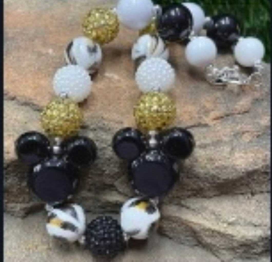 Mickey Cheetah Bubble Necklace