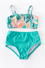 Load image into Gallery viewer, Green Floral  Mommy and Me Swimsuit
