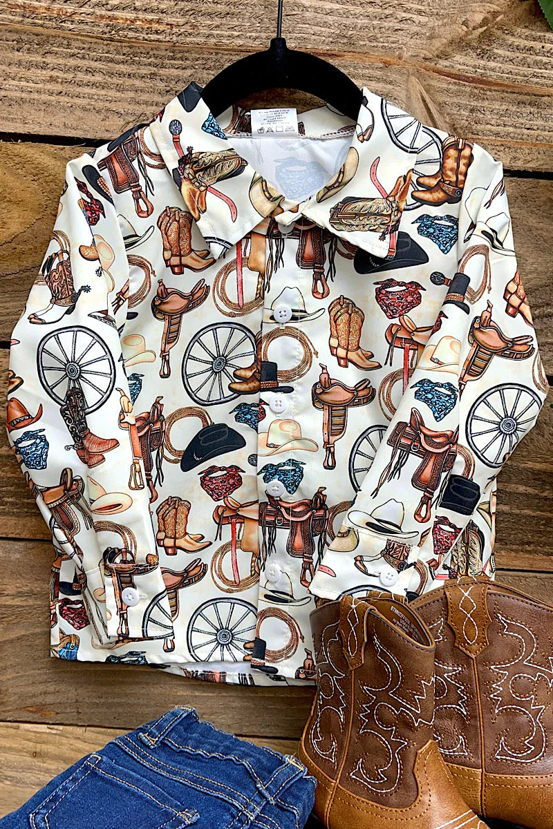 Cowboy Button Up Shirt